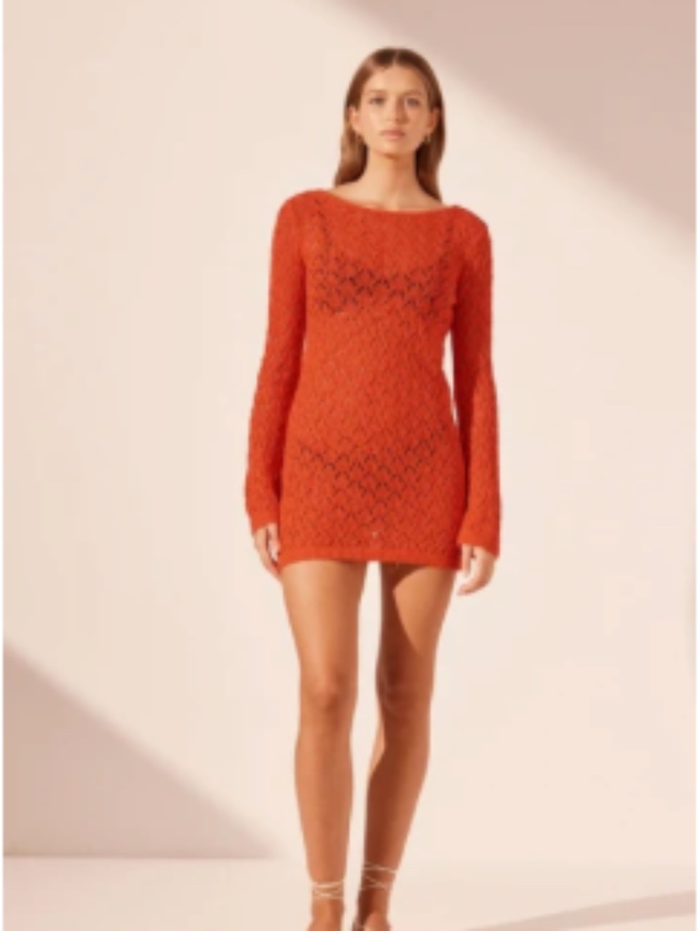 Shona Joy Knit Dress Red XS